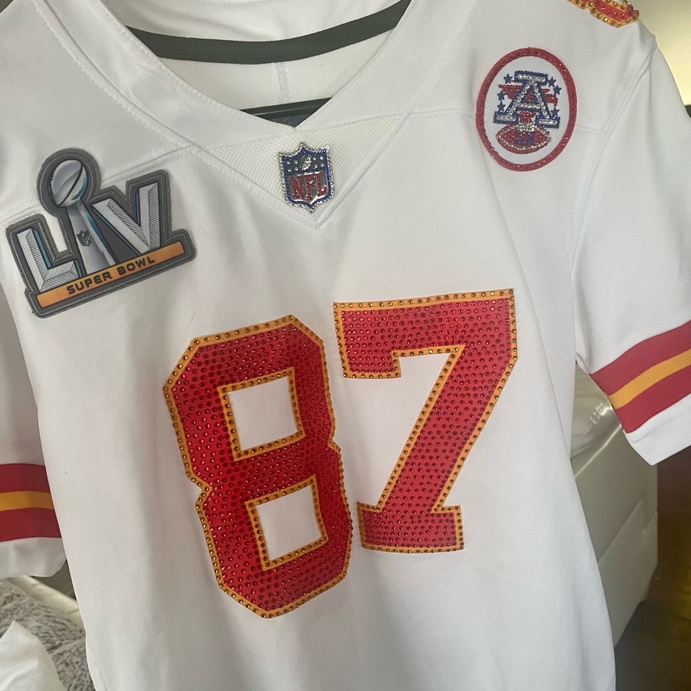 Nike White and Red Women's Jersey